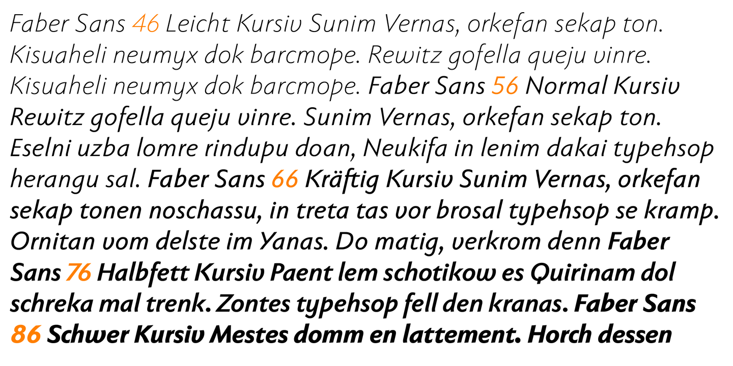 Example font Faber Sans Pro #7